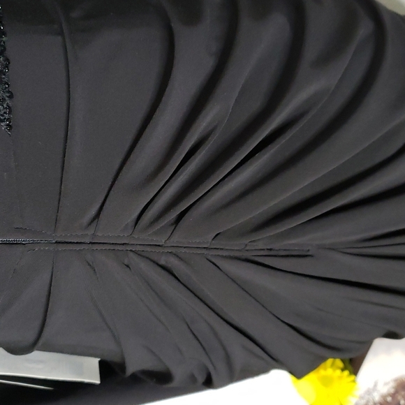 NEW Adrianna Papell Black Sequin Maxi Dress Tall Elegant Luxury Celeb Style - Picture 11 of 16